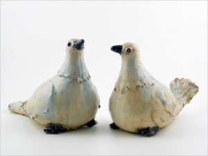 Italian Pottery - Ceramic doves by Giacomo Alessi - Sicily