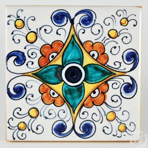 Hand painted Italian Tile 18 by Francesca Niccacci