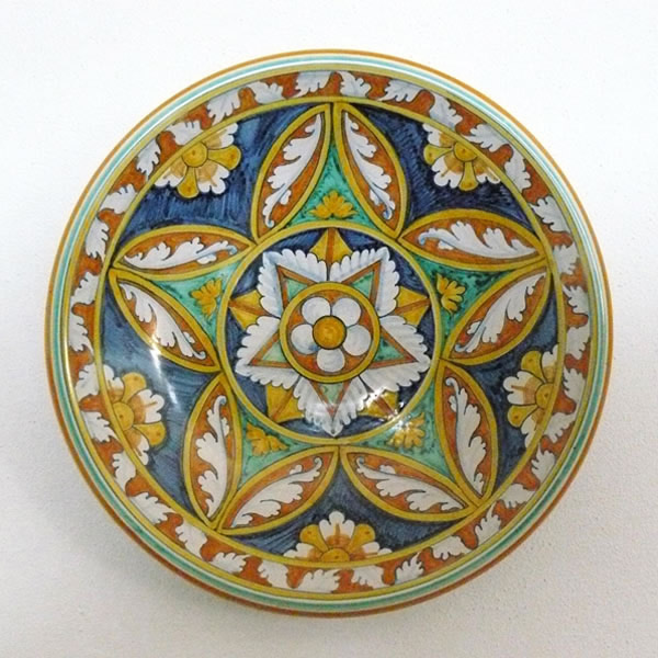 Geometric Wall Plate by ND Dolfi handmade in Montelupo Fiorentino, Italy