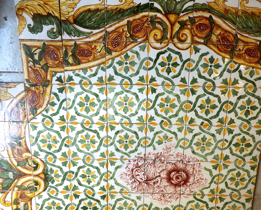 Italian hand-painted ceramic flooring after the final firing - 2