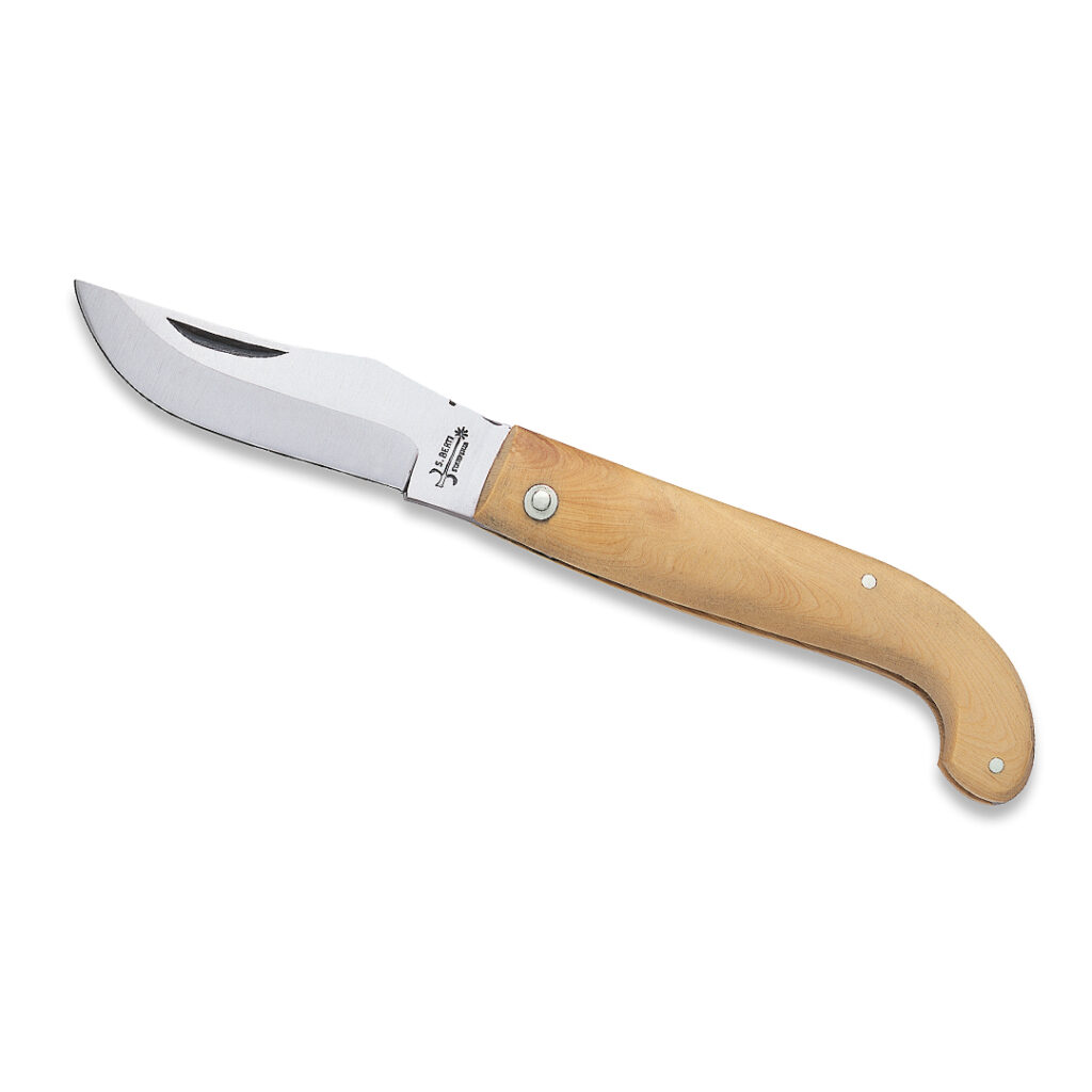 Senese Italian Pocket Knife With Boxwood Handle by Berti and Consigli